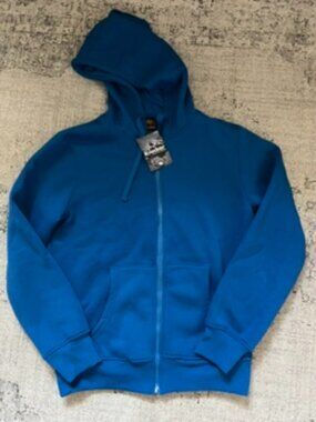 🧡3/$15 NWT Knocker Fleece Zipper Hoodie Blue M